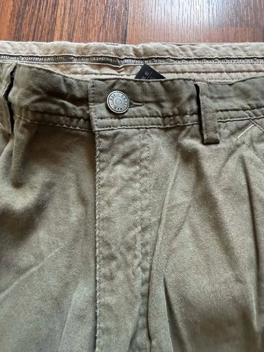REI Explorer Men's Cargo Shorts Olive Green Size 34